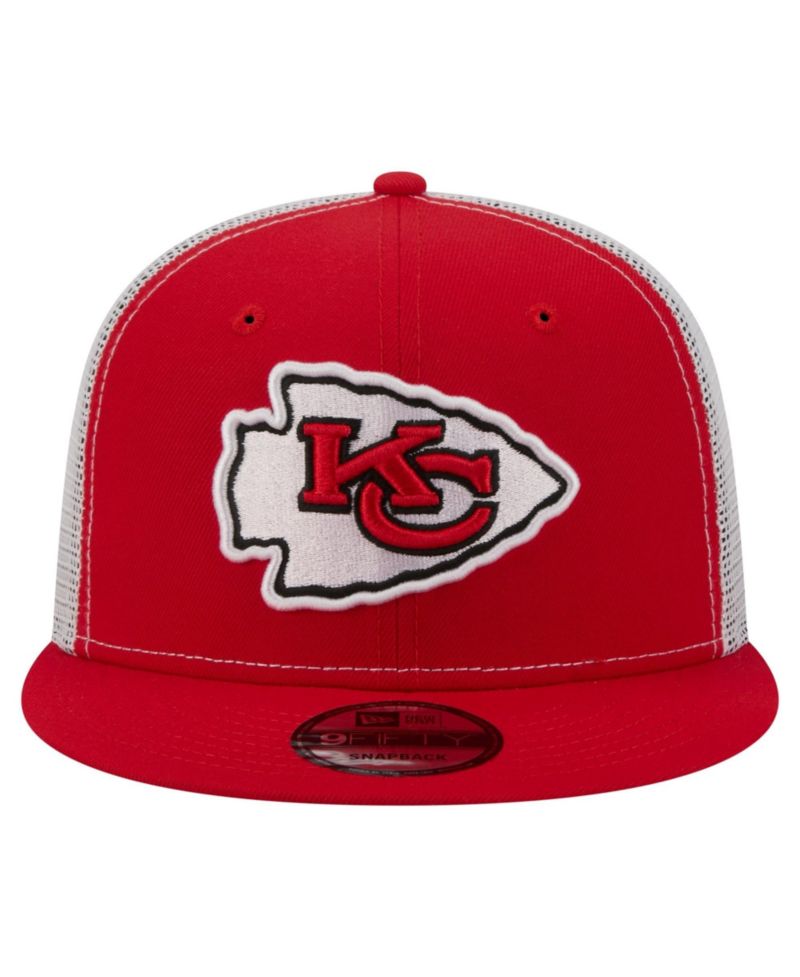 Men's Red Kansas City Chiefs Core Team 9FIFTY Trucker Snapback Hat