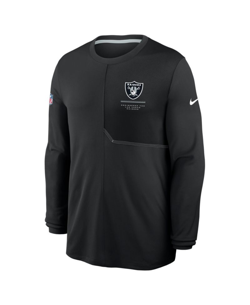 Men's Black Las Vegas Raiders Sideline Coaches UV Dri-FIT Long Sleeve T-Shirt