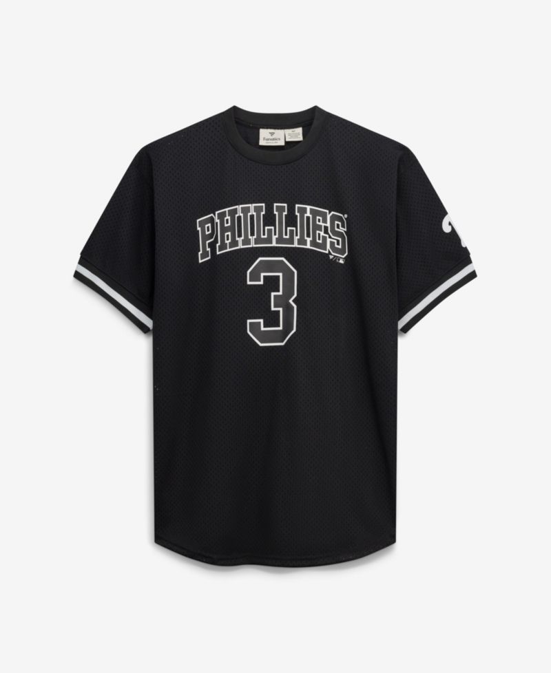 Men's Bryce Harper Black/White Philadelphia Phillies Big & Tall Heavyweight Mesh Jersey