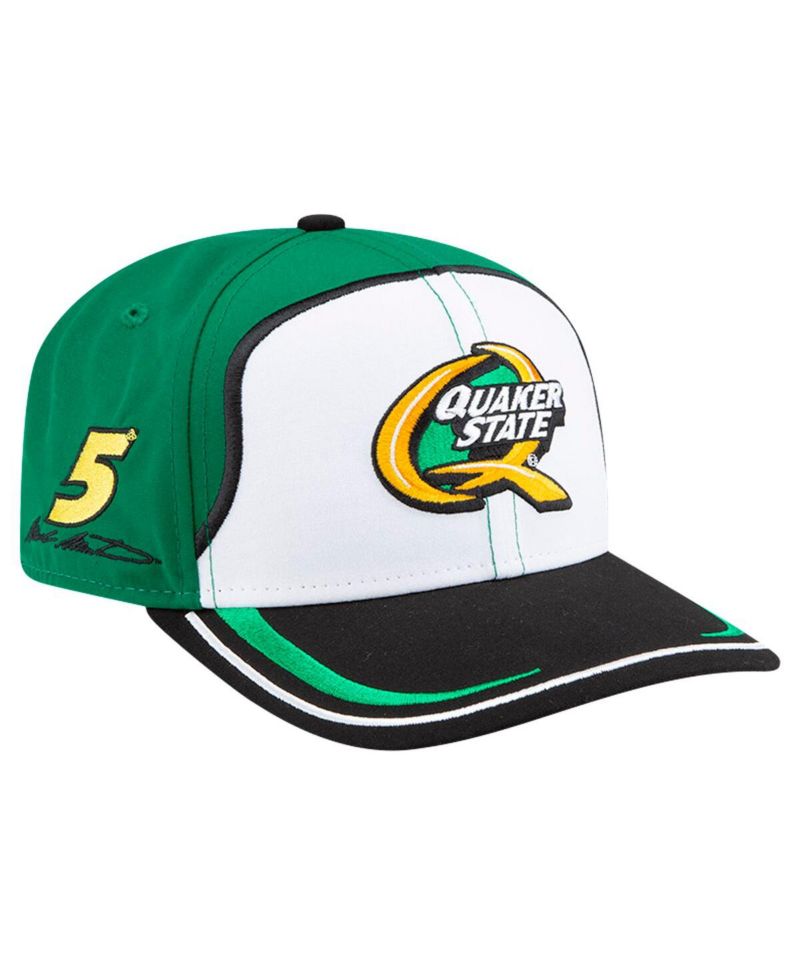 Men's White/Green Mark Martin Quaker State 9SEVENTY Stretch-snap Hat