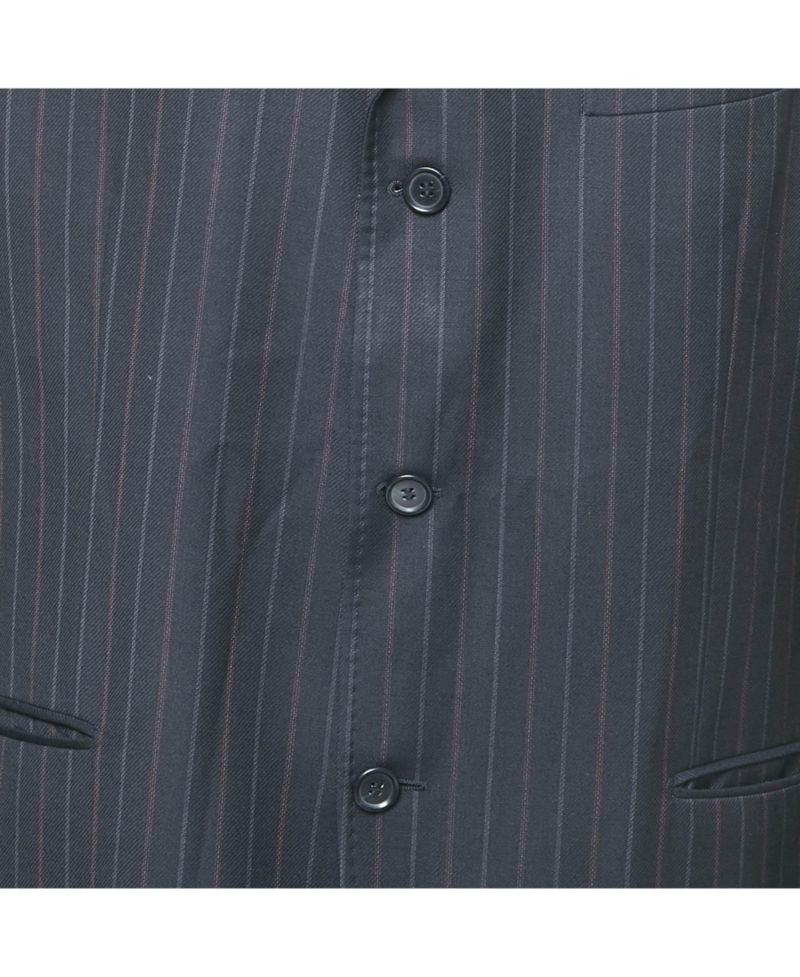 Men's Striped Single-Breasted Blazer