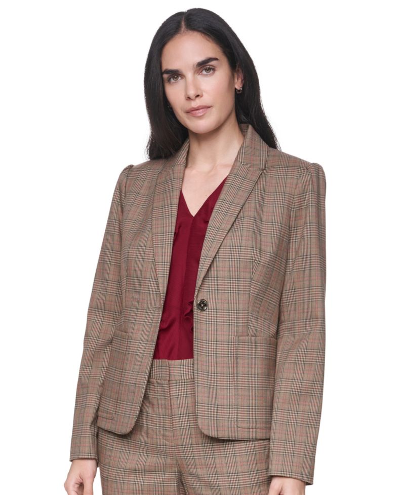 Women's Notch-Collar One-Button Blazer
