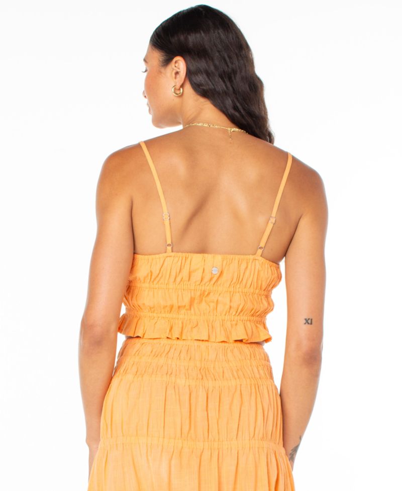 Women's Sunset Mist Cotton Square-Neckline Top