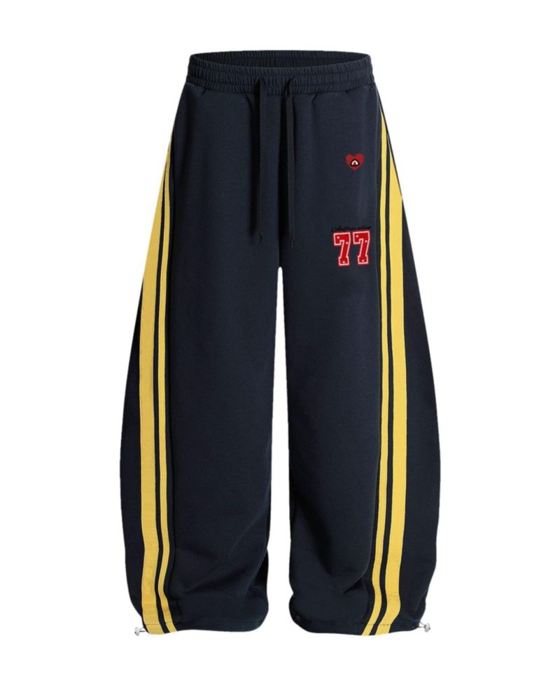 Women's Stripe Baggy Mid-Rise Sweatpants