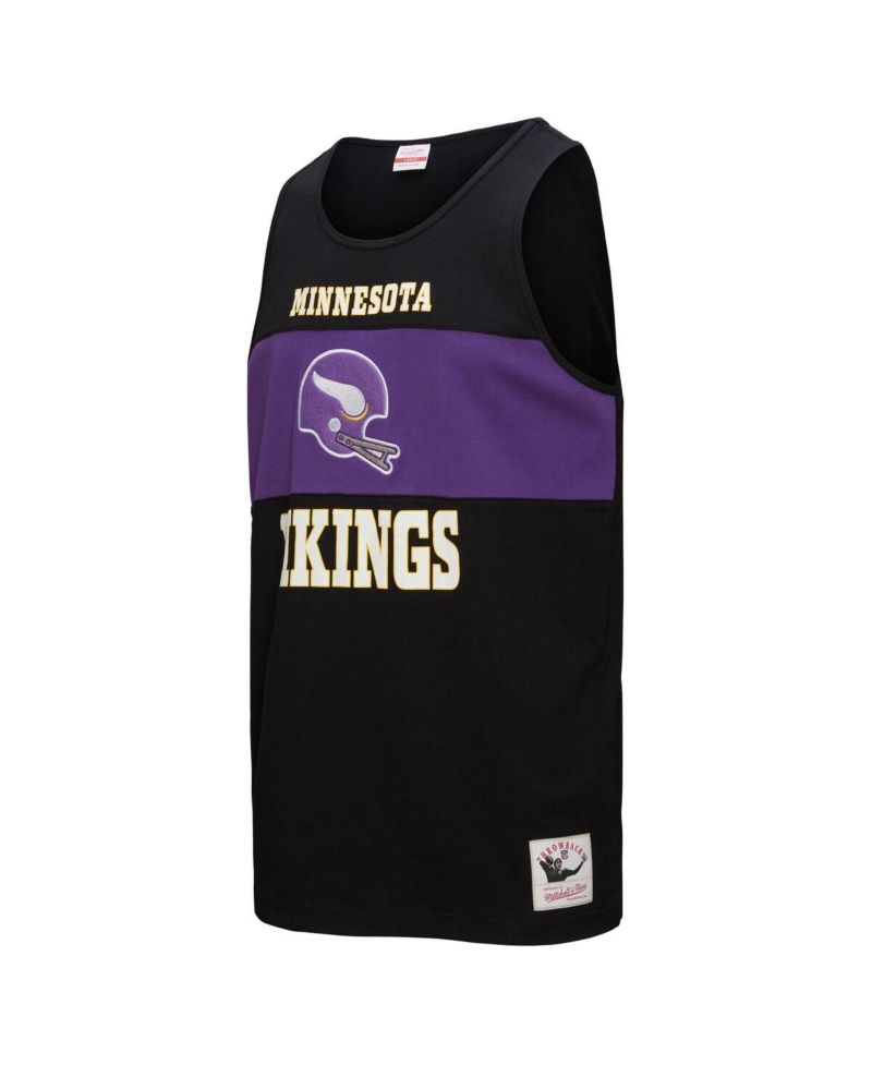 Men's Black Minnesota Vikings Retro Color Block Tank Top