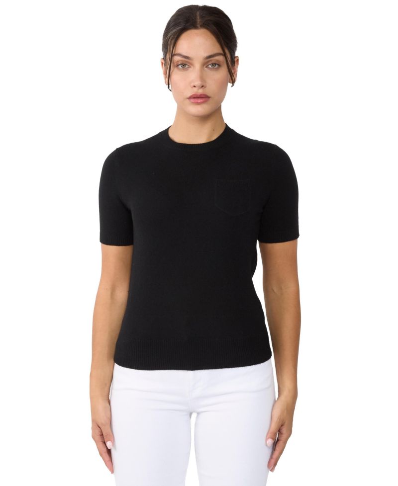 Women's 100% Cashmere Crewneck Short Sleeve Sweater