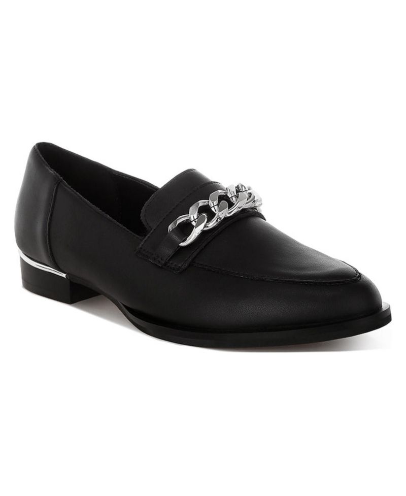 Rag and Co Womens Pola Leather Horsebit Loafers
