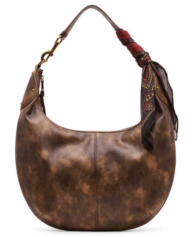 Olga-P Polyurethane Small Hobo Handbag