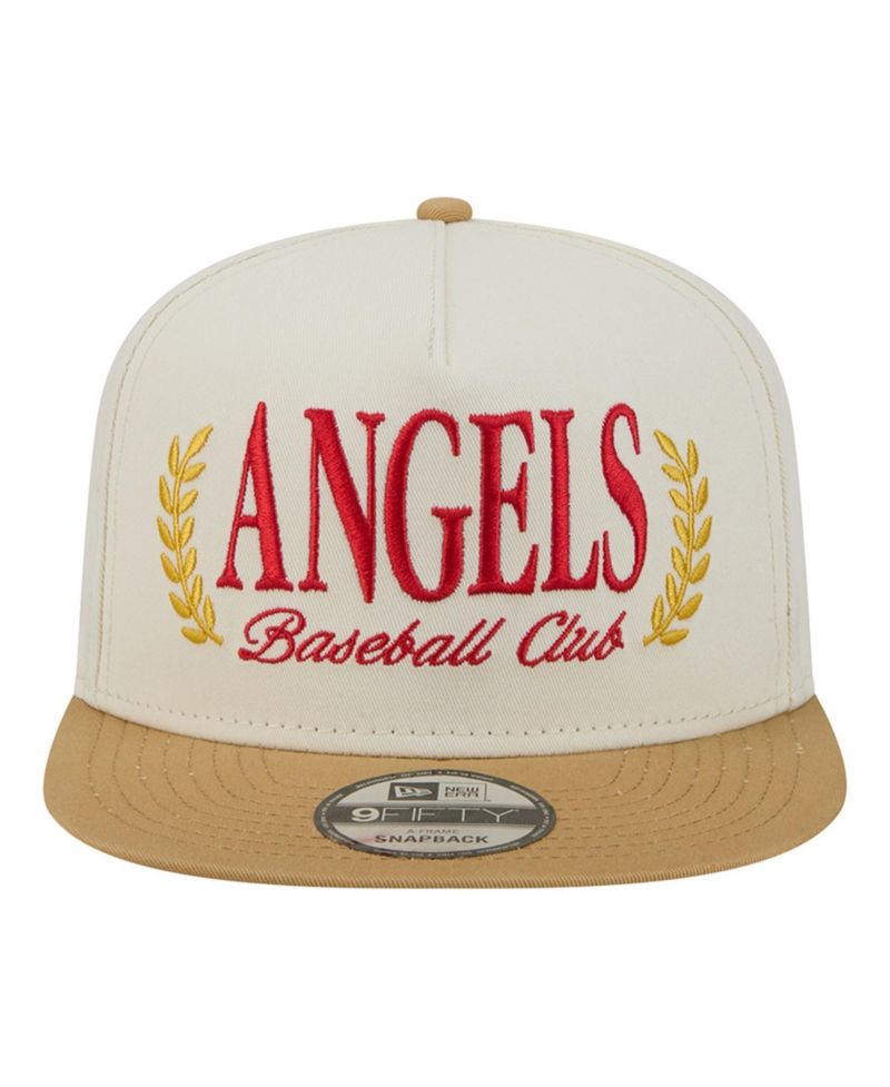 Men's Cream Los Angeles Angels Club 9FIFTY A-Frame Snapback Hat