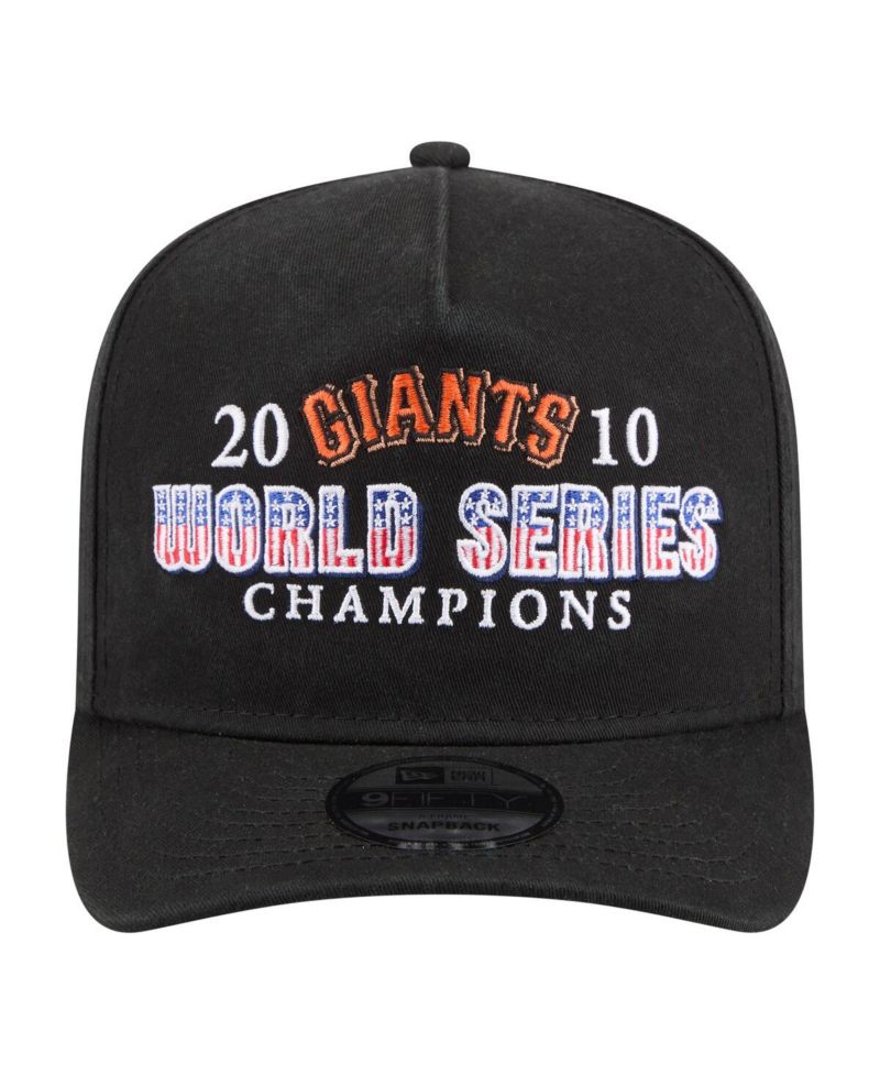 Men's Black San Francisco Giants 2010 World Series Champions Historic 9FIFTY A-Frame Snapback Hat