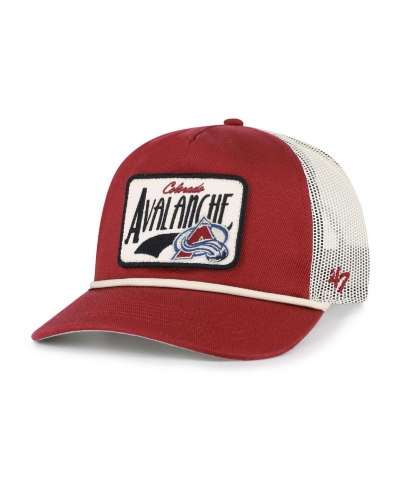 Men's '47 Burgundy Colorado Avalanche Heavy Twill Trucker Hitch Rope Adjustable Hat