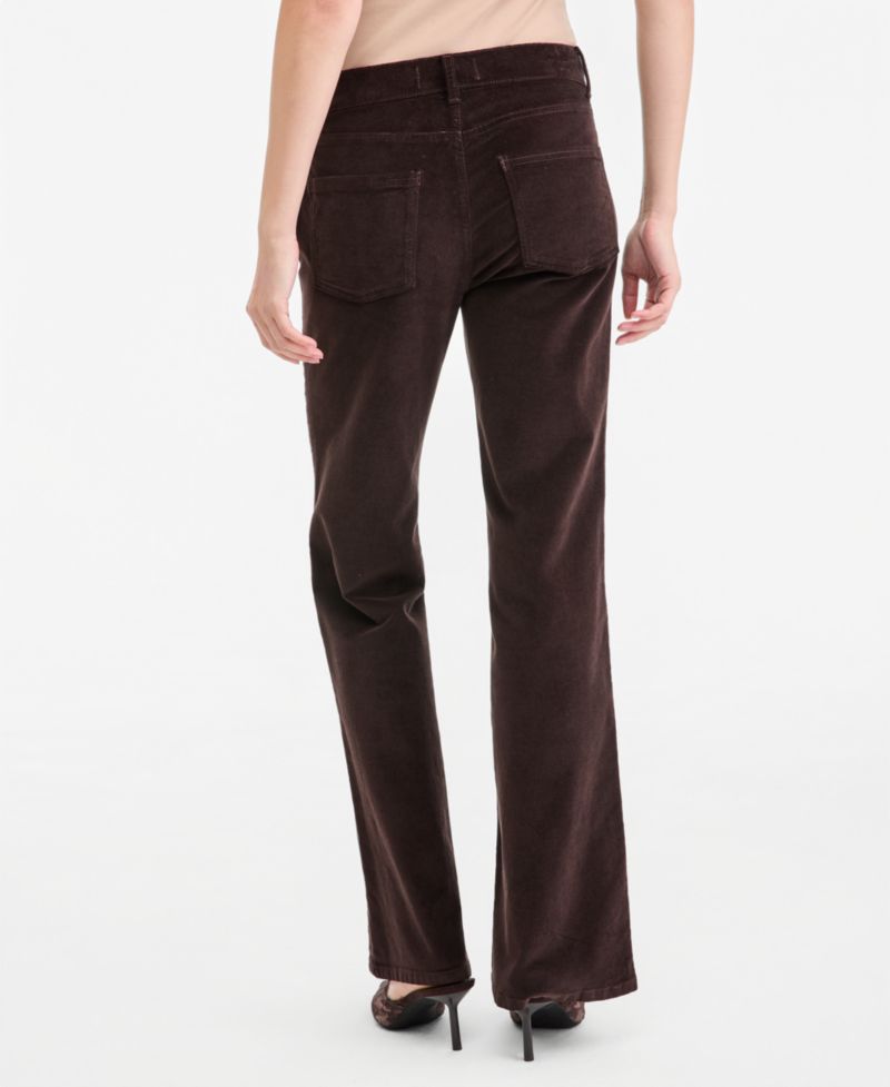Women's Luelle Corduroy High-Waist Straight-Leg Pants, Macy's Exclusive