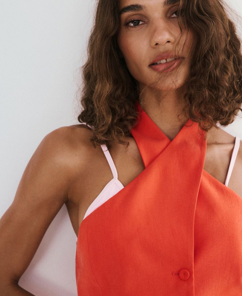 Women's Crossed Lyocell Vest