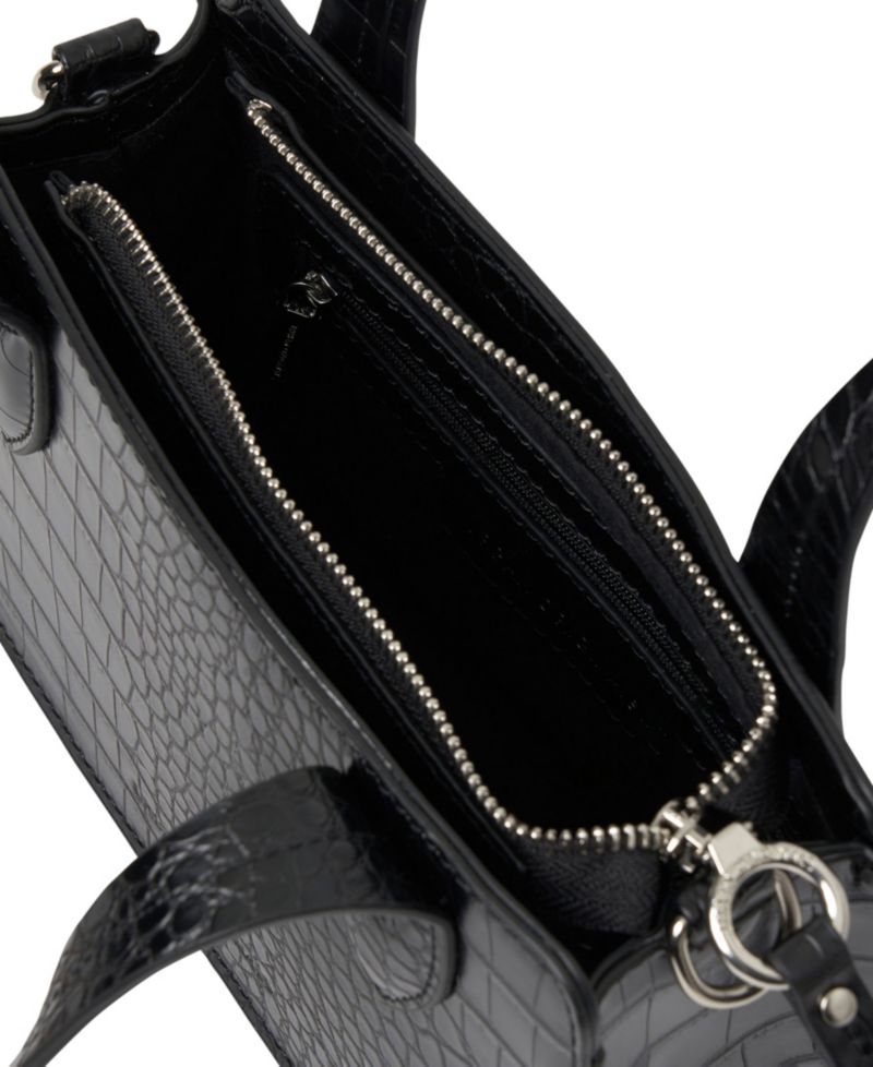 August Croc-effect Faux Leather Crossbody Bag
