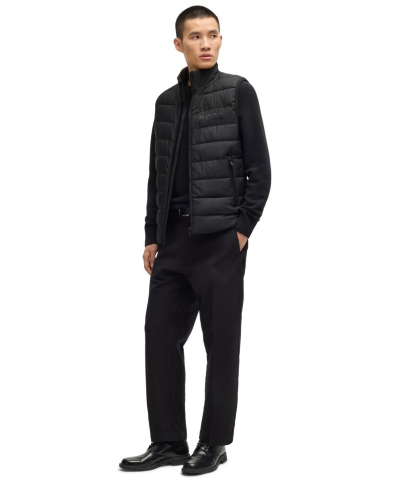 Men's Water-Repellent Tonal Logo Gilet Vest