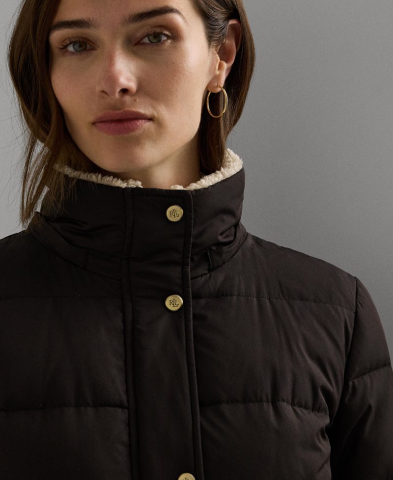 Plus Size Faux-Fur-Trim Hooded Puffer Coat