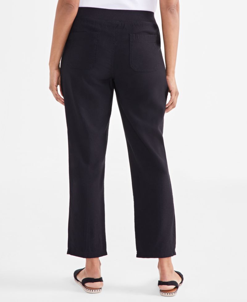 Petite Mid Rise Pull-On Ankle Pants