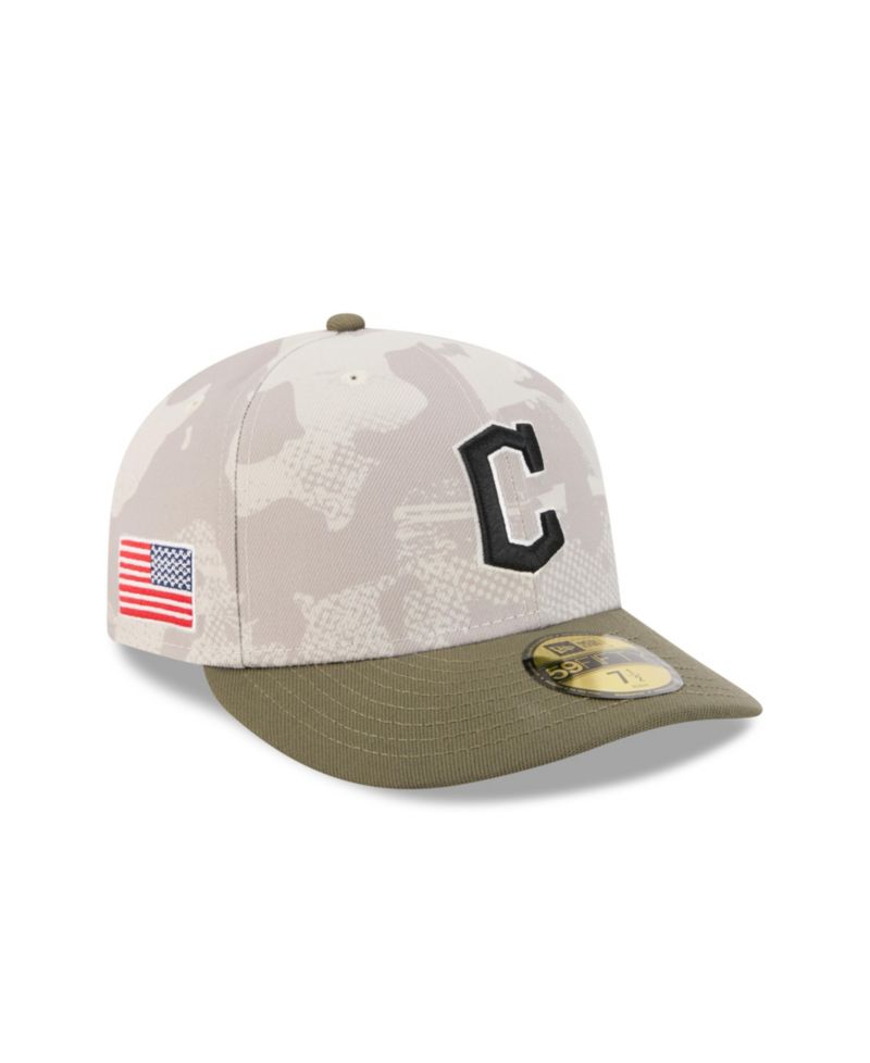 Men's Light Beige/Olive Cleveland Guardians 2025 Armed Forces Day 59FIFTY Fitted Hat