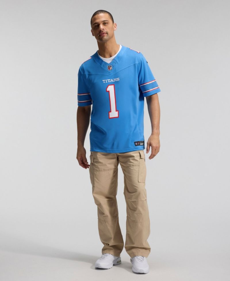 Men's Cameron Ward Light Blue Tennessee Titans Vapor F.U.S.E. Stitched Limited Jersey
