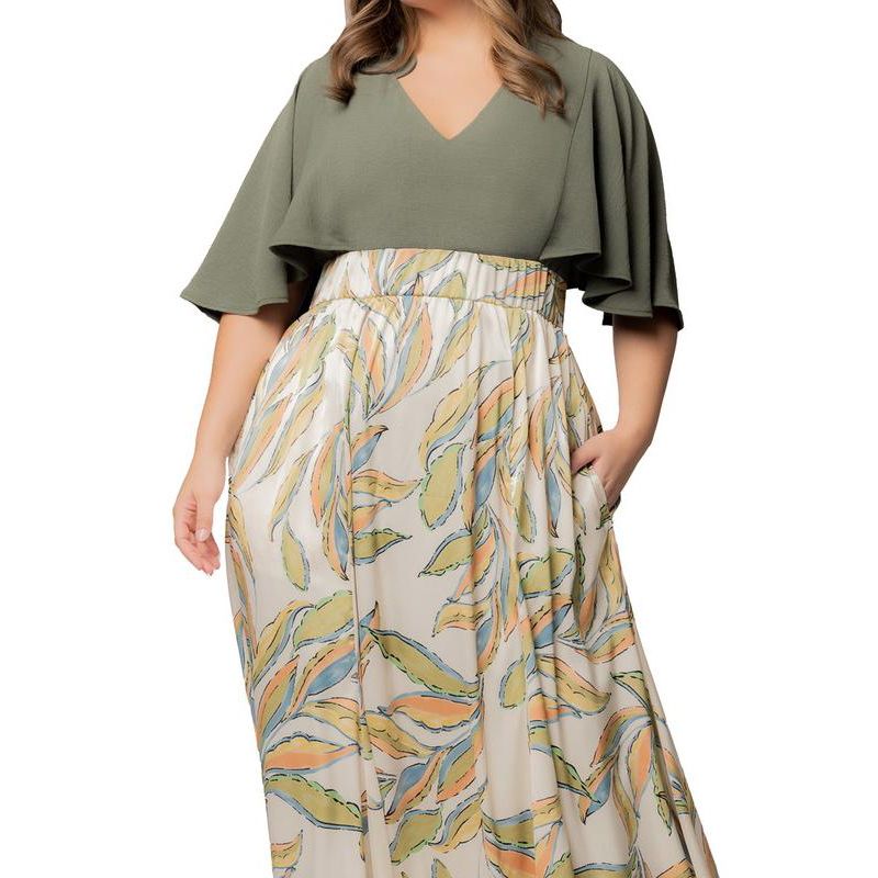 Plus Size Avisa Flowy A Line Evening Gown