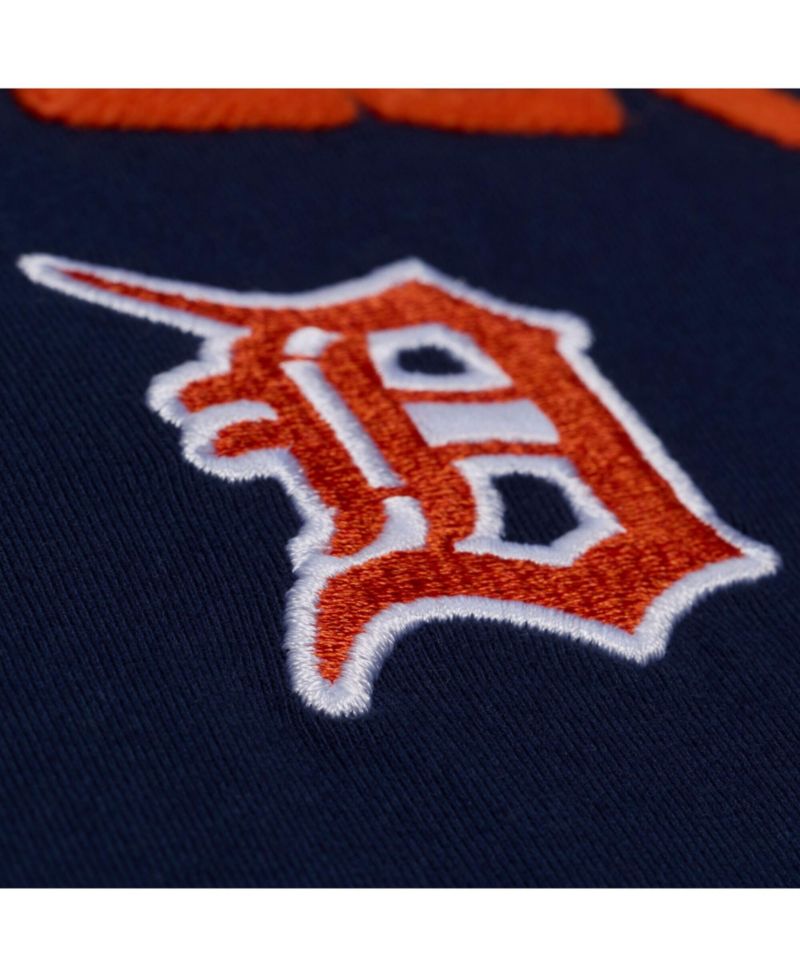 Men's Navy Detroit Tigers Wild Pitch Ringer T-Shirt