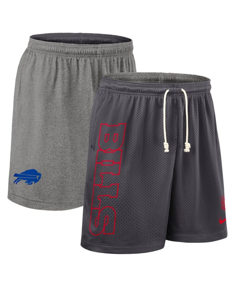 Men's Gray Buffalo Bills Sideline Reversible Performance Shorts