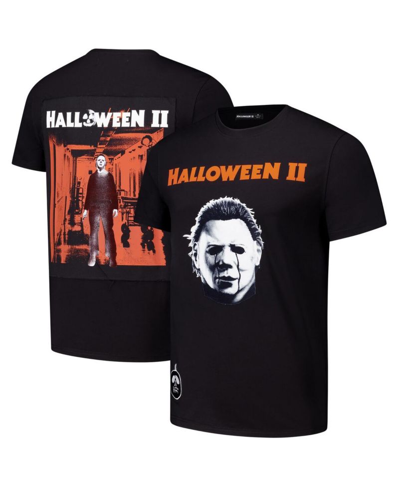 Men's Black Halloween Pumpkin T-Shirt