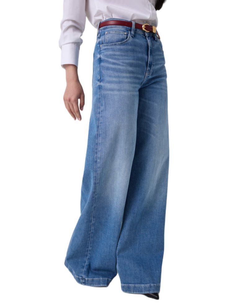 Women's Bellagio High-Rise Wide-Leg Stretch Denim Jeans