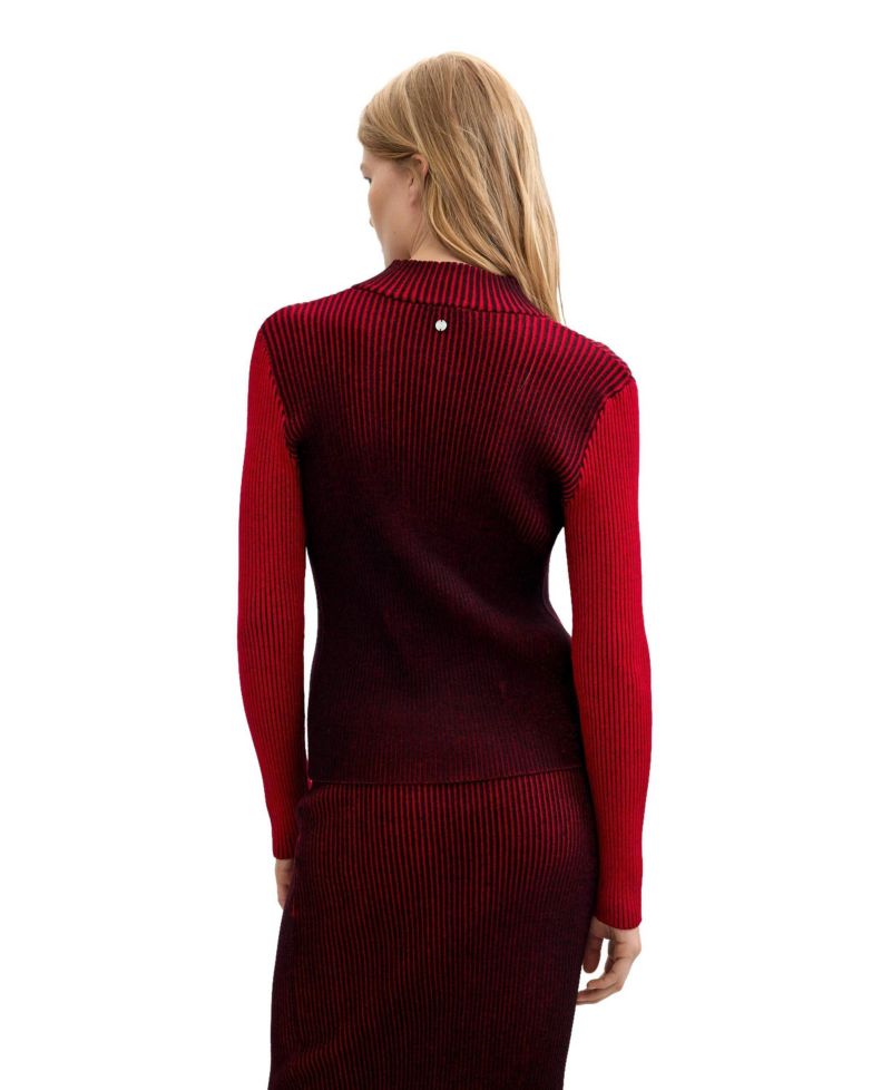 Women's Iridescent Mock-Neck Full-Zip Cardigan