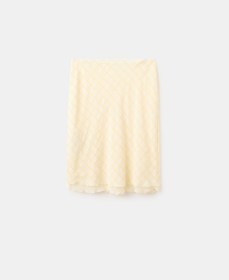 Women's Checked Midi Skirt