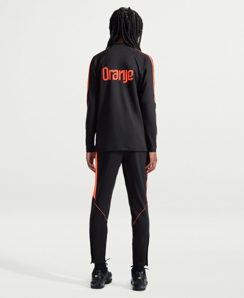 Big Boys and Girls Black Netherlands National Team 2026 Strike Dri-FIT Long Sleeve Quarter-Zip Drill Jerseys
