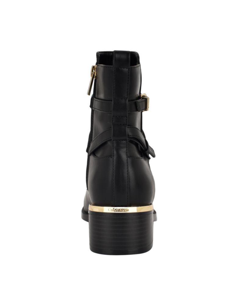 Women's Jasen Buckle Strap Block Heel Booties