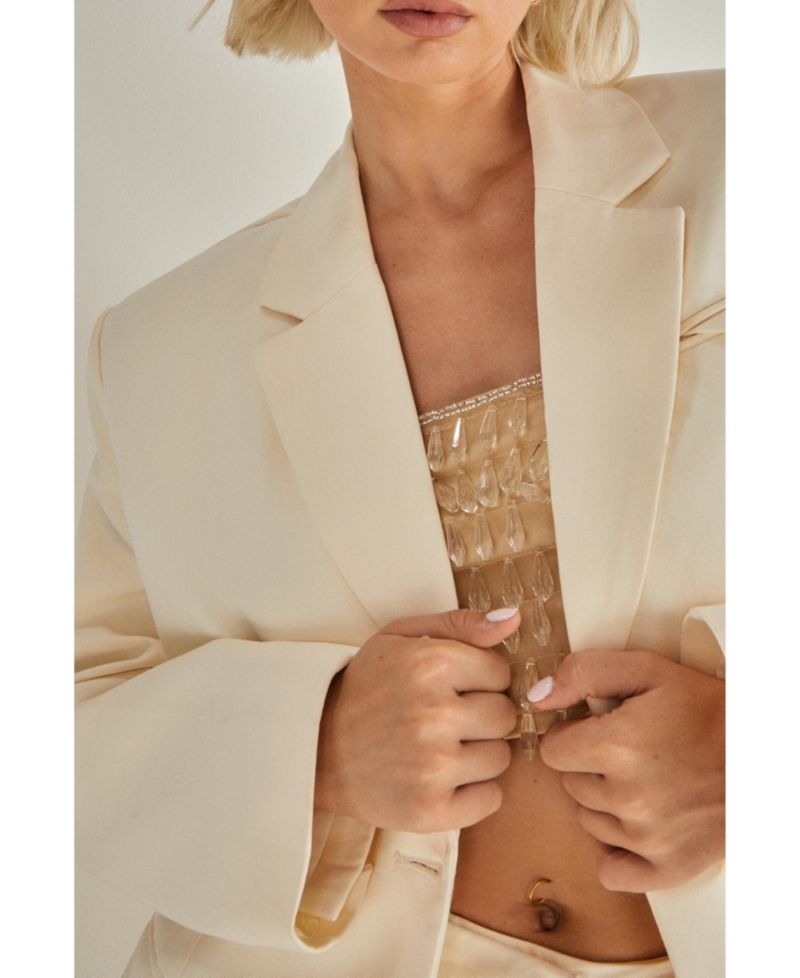 Women's Twill Oversized Tailored Blazer