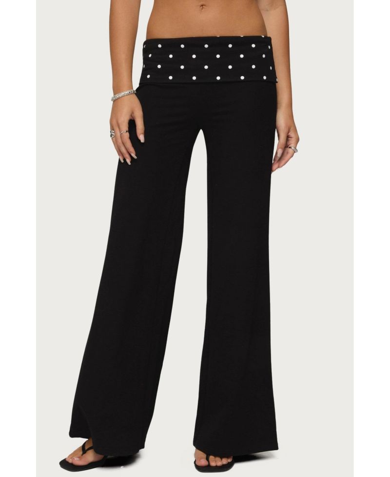 Women's Reeva Polka Dot Foldover Pants