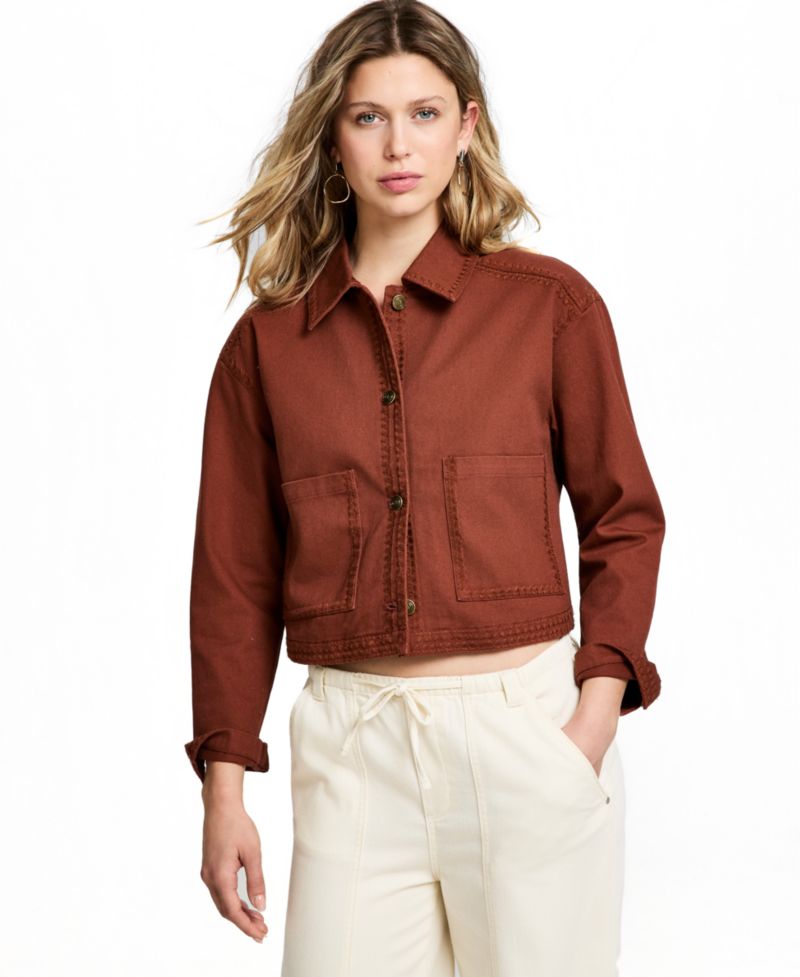 Women's Whipstitched Cropped Jacket