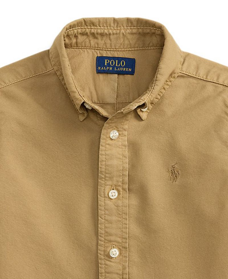 Boys' 2T-7 Garment-Dyed Cotton Oxford Shirt