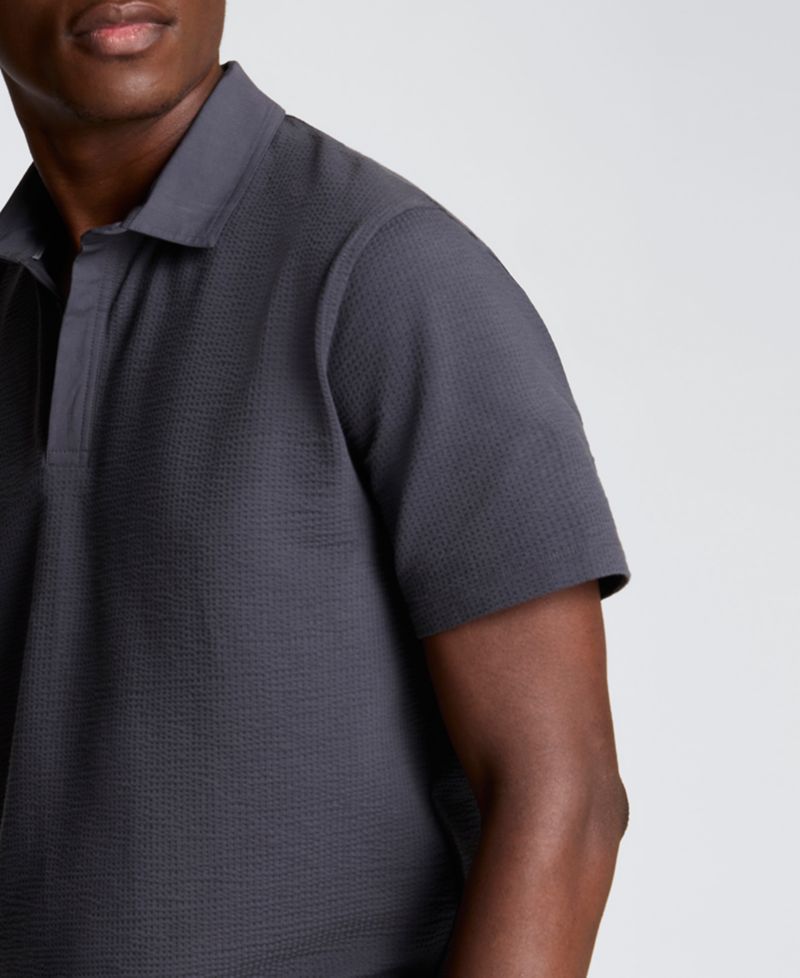 Men's Seersucker Classic-Fit Polo Shirt