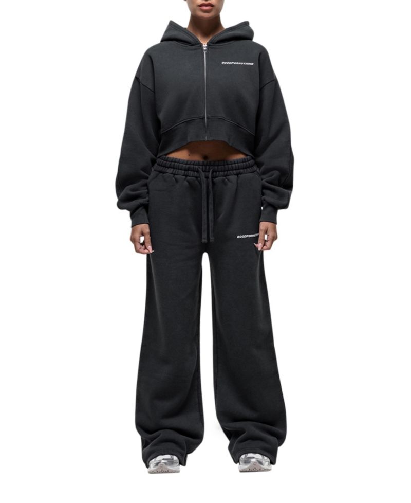 Women's Vintage Crop Zip Hoodie