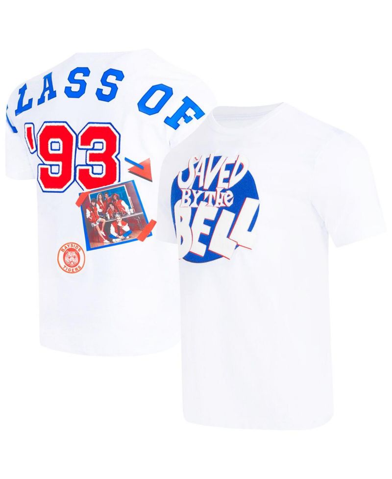 Men's White Saved by the Bell Class Photo T-Shirt