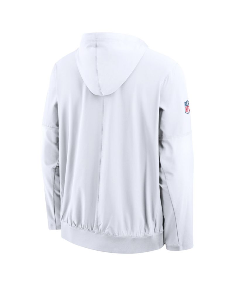 Men's White Cleveland Browns Alt Anorak Half-Zip Hooded Jacket