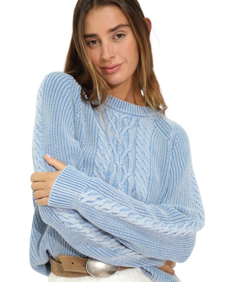 Women's Hudson Street Cable-Knit Crewneck Sweater