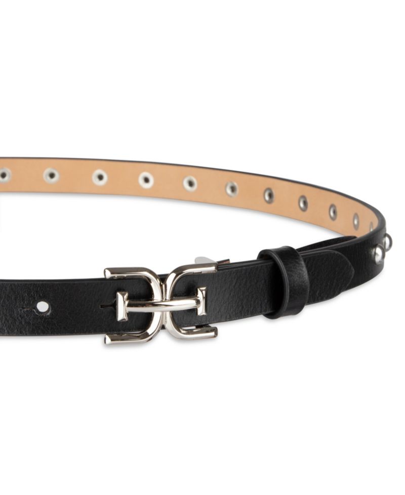 Women's Ultra Skinny Double-E Logo Plaque Belt
