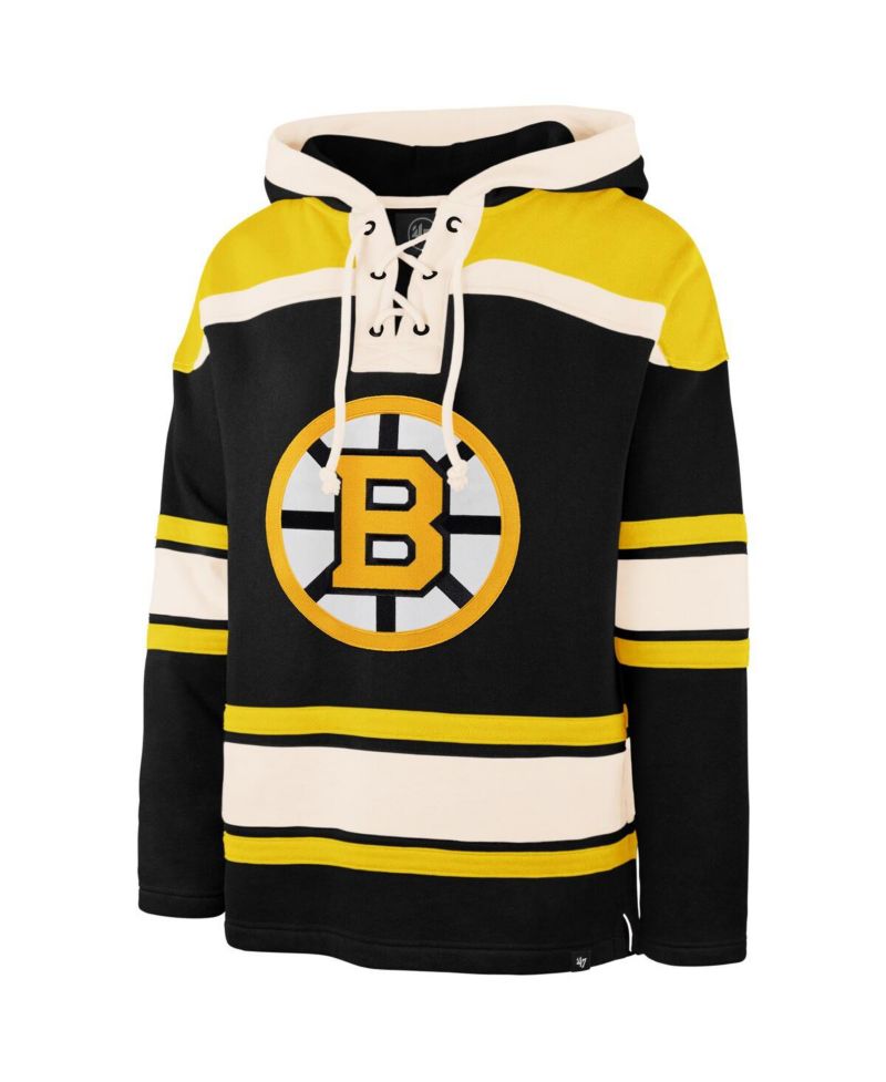 Men's David Pastrnak Black Boston Bruins Player Name & Number Lacer Hoodie