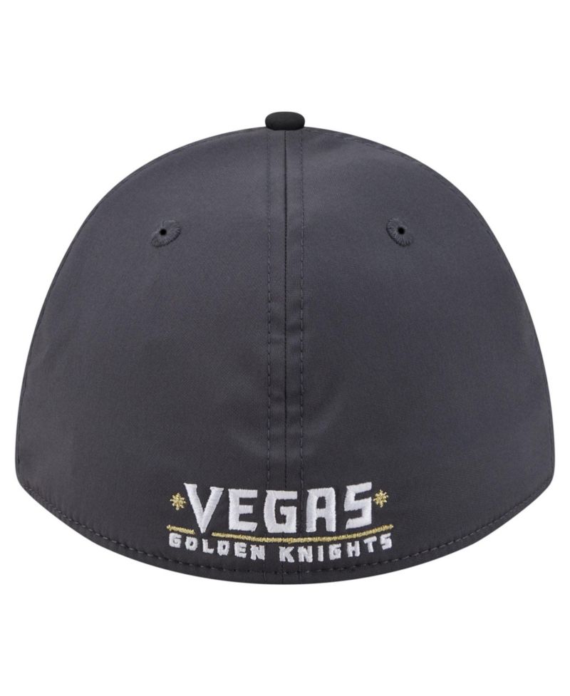 Men's Charcoal/Black Vegas Golden Knights 2-Tone Featherweight 39THIRTY A-Frame M-Crown Flex Hat