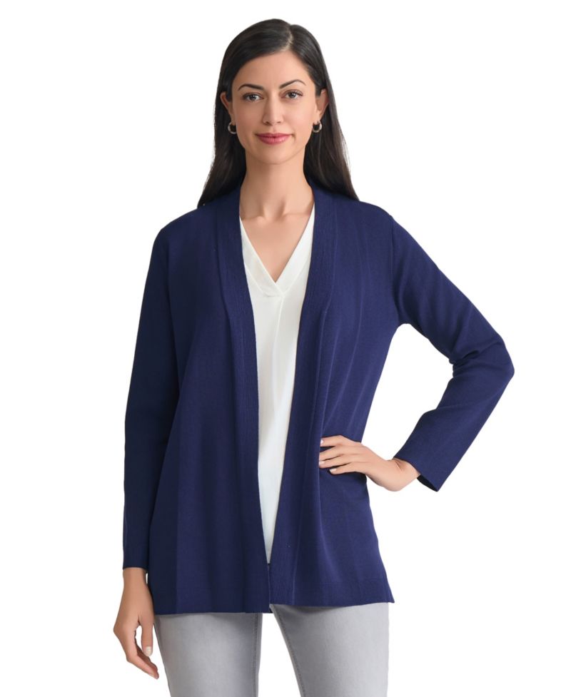 Petite Icon Open-Front Relaxed Cardigan