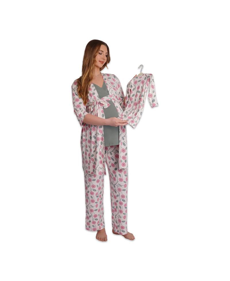 Women's Maternity Analise During After 5-Piece Maternity/Nursing Sleep Set