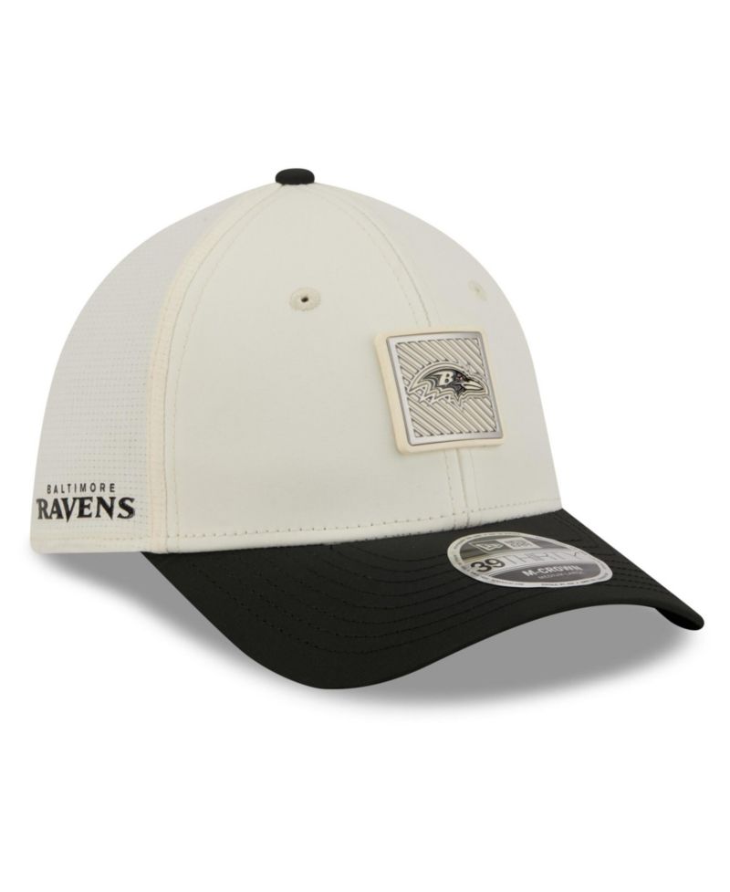Men's Cream/Black Baltimore Ravens 2026 NFL Training Camp 39THIRTY Flex Hat
