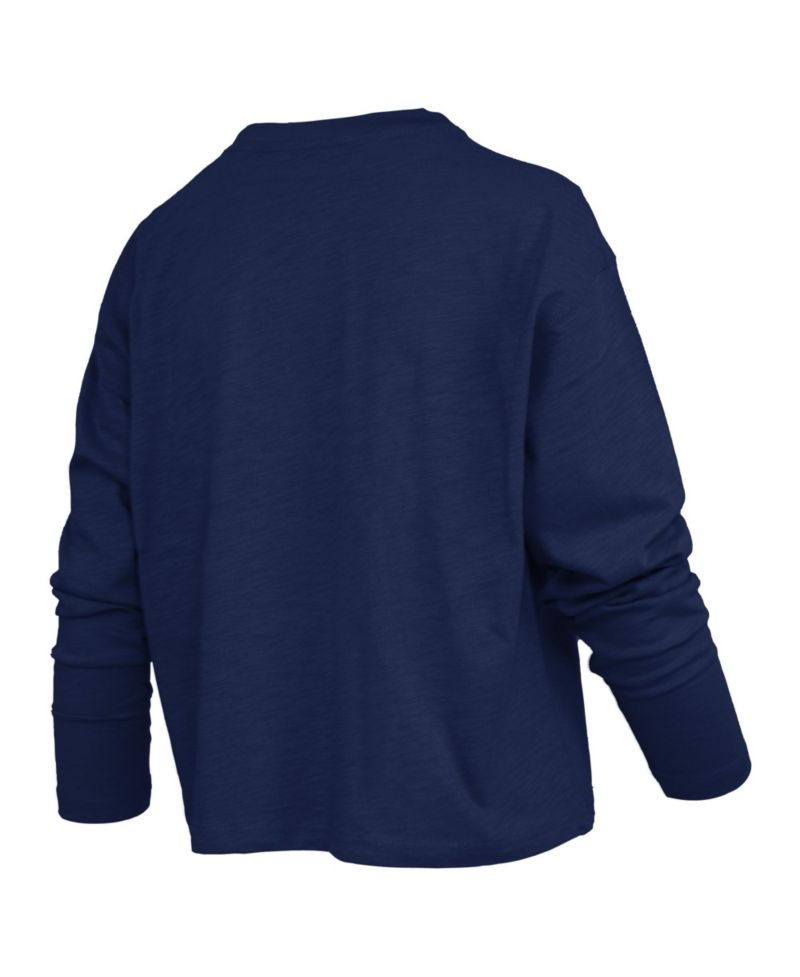 Women's Auburn Tigers Motley Boxy Burnout Long-Sleeve Crewneck T-Shirt