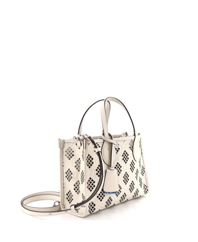 Small Convertible Tote GG Debossed Laser Cut Leather