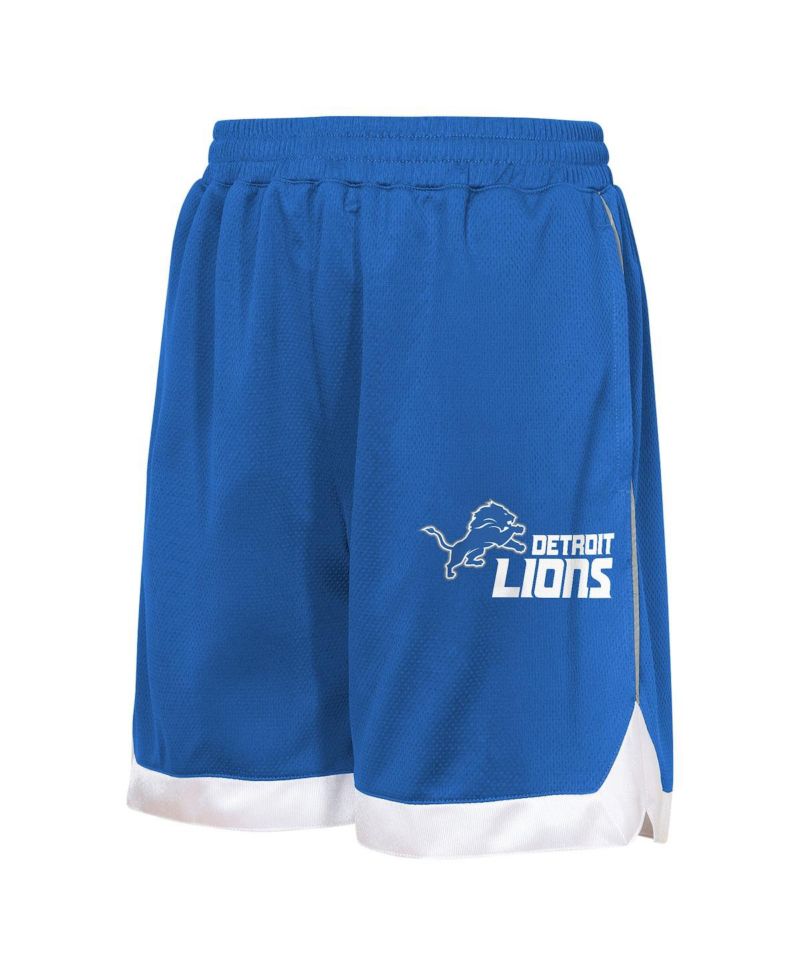 Big Boys and Girls Blue Detroit Lions All Star Mesh Shorts